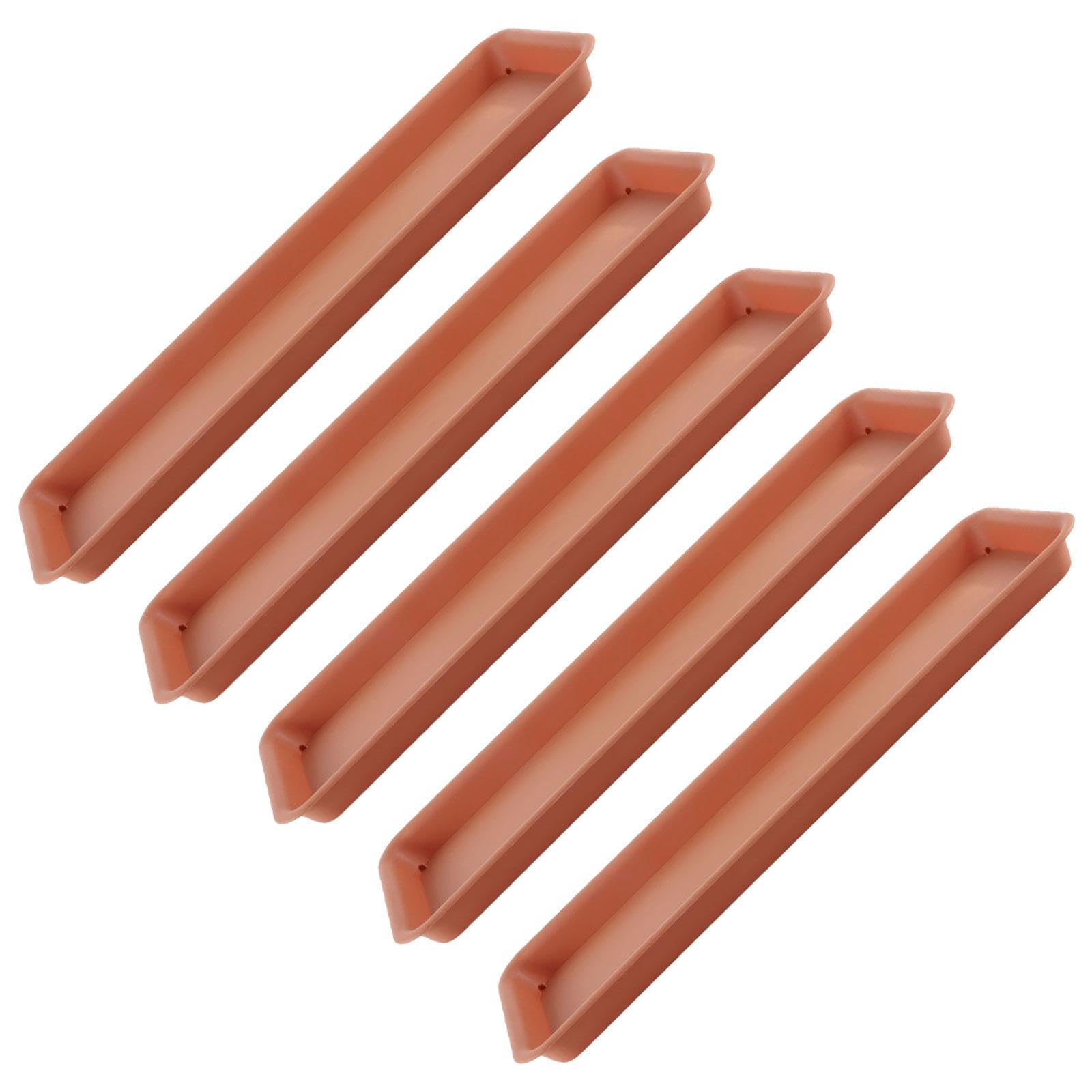 Sharplace 5X Planifications de soucoupes de Planter Planter compacts rectangulaires Robustes en Pot de soucoupes de Plante Plateaux d'égoutte, Rouge