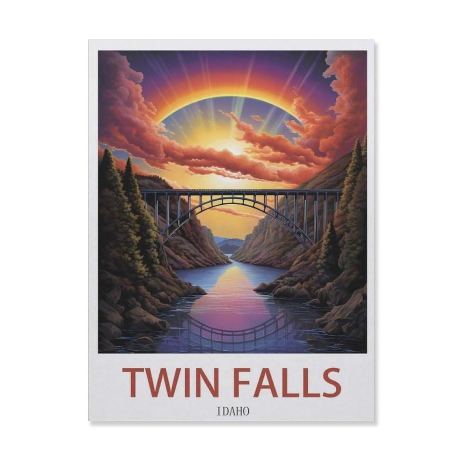 Tin Sign，Twin Falls Idaho(15x30cm）
