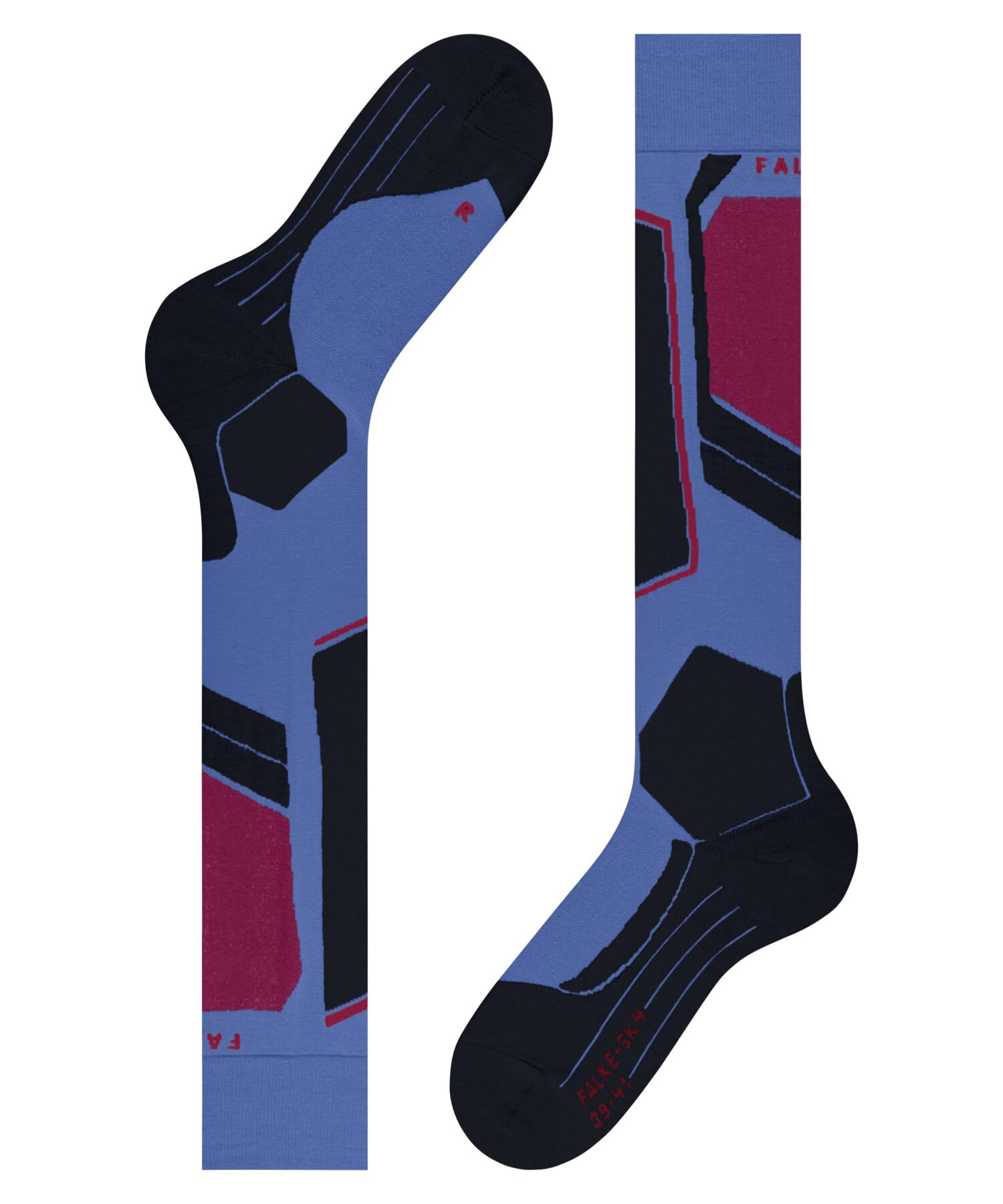 FALKE Skarpety narciarskie SK4 Advanced W Kh Wełna ciepłe cienkie 1 Para Niebieski Morning Sky 37-38