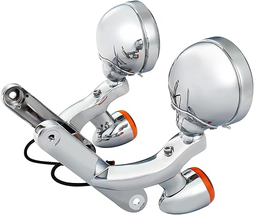 Miniatura 4 de Green-L Soporte de luz antiniebla LED de señal de giro cromado de 4.5 pulgadas, apto para Harley Touring Street Electra Road Glide King 1997-2013