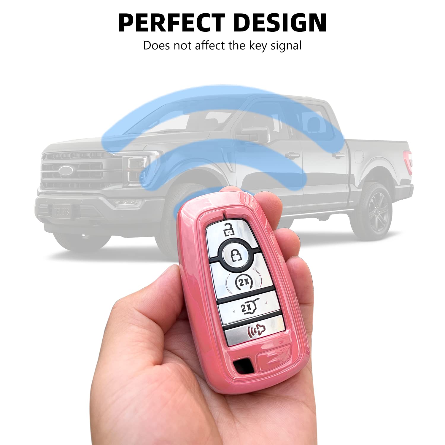 Silicone Key Case Fob Shell Cover For Ford F-150 Ecosport Explorer Edge Fusion E - Foto 3