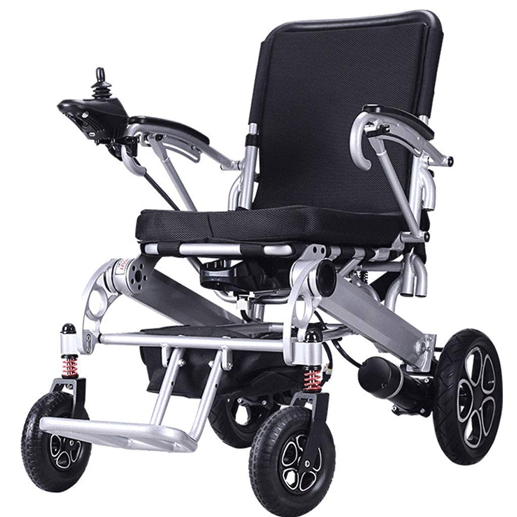 K Carrozzina elettrica, Carrozzina elettrica Freno elettromagnetico Promemoria per la retromarcia Ruota posteriore antirollio Pieghevole Leggero per anziani Disabili Batteria al litio Bella casa