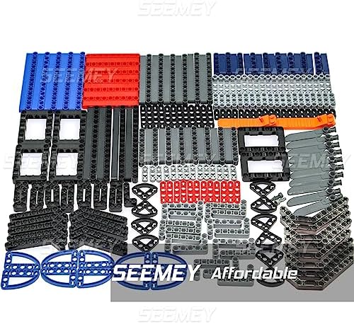 SEEMEY Technic Liftarm Brick Separator Chassis Frame Liftarm Beam Rotor Helicopter - 282 Pieces Beams Axles Connectors Bricks Sets Technic Beams Compatible with Lego Technic Parts