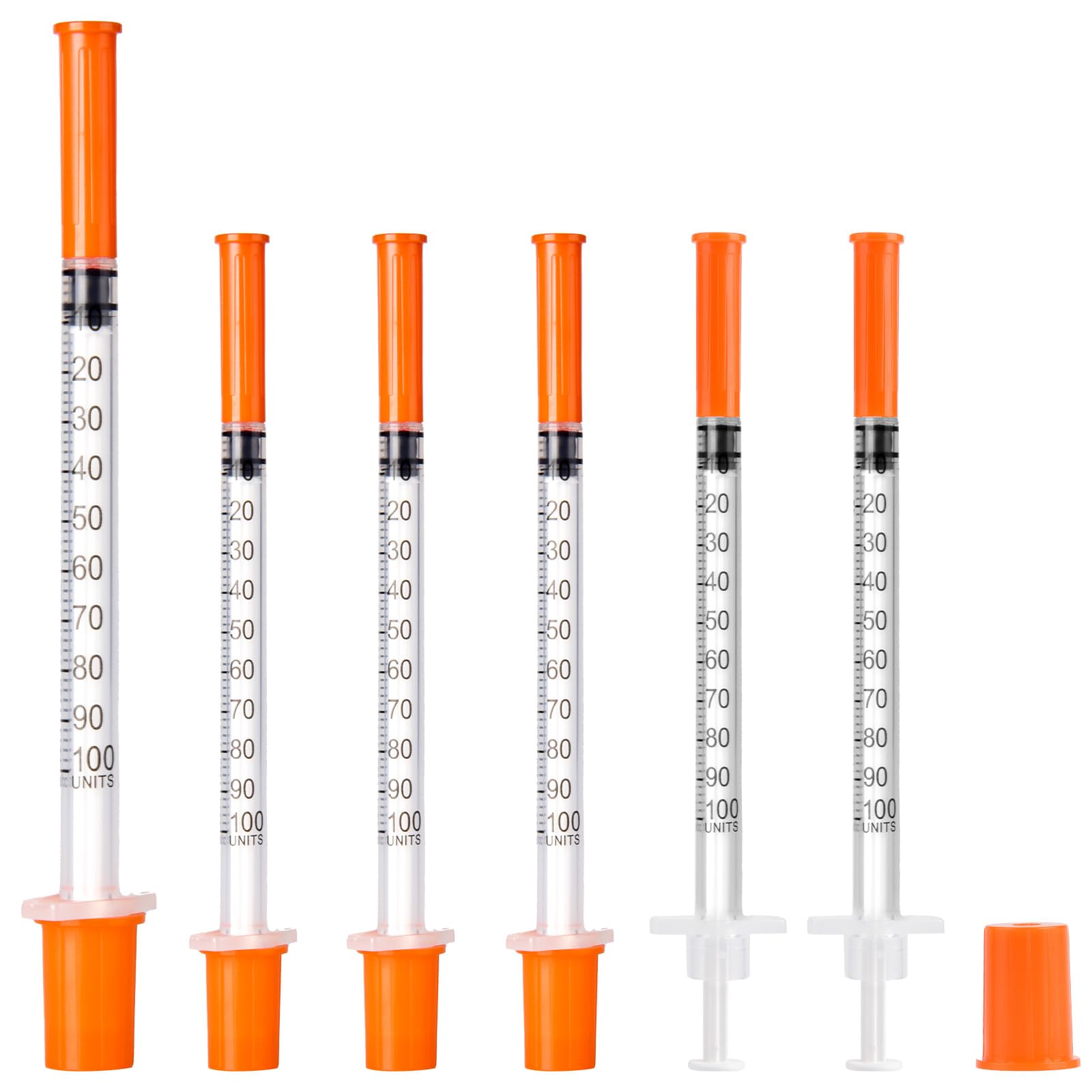 50PACK 1ml/cc Syringe, U-100 31G 5/16" (8mm) Disposable Syringes