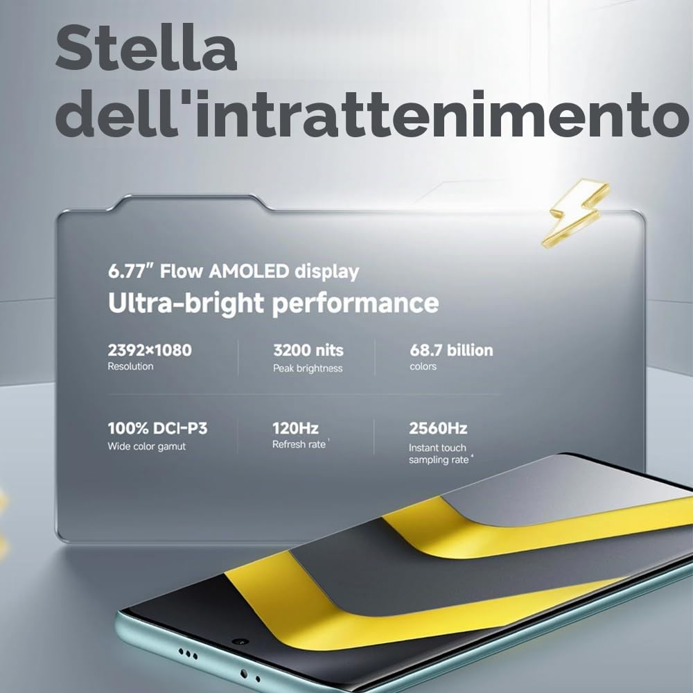 XIAOMI POCO M8 5G Smartphone, 8+512 GB, Argento