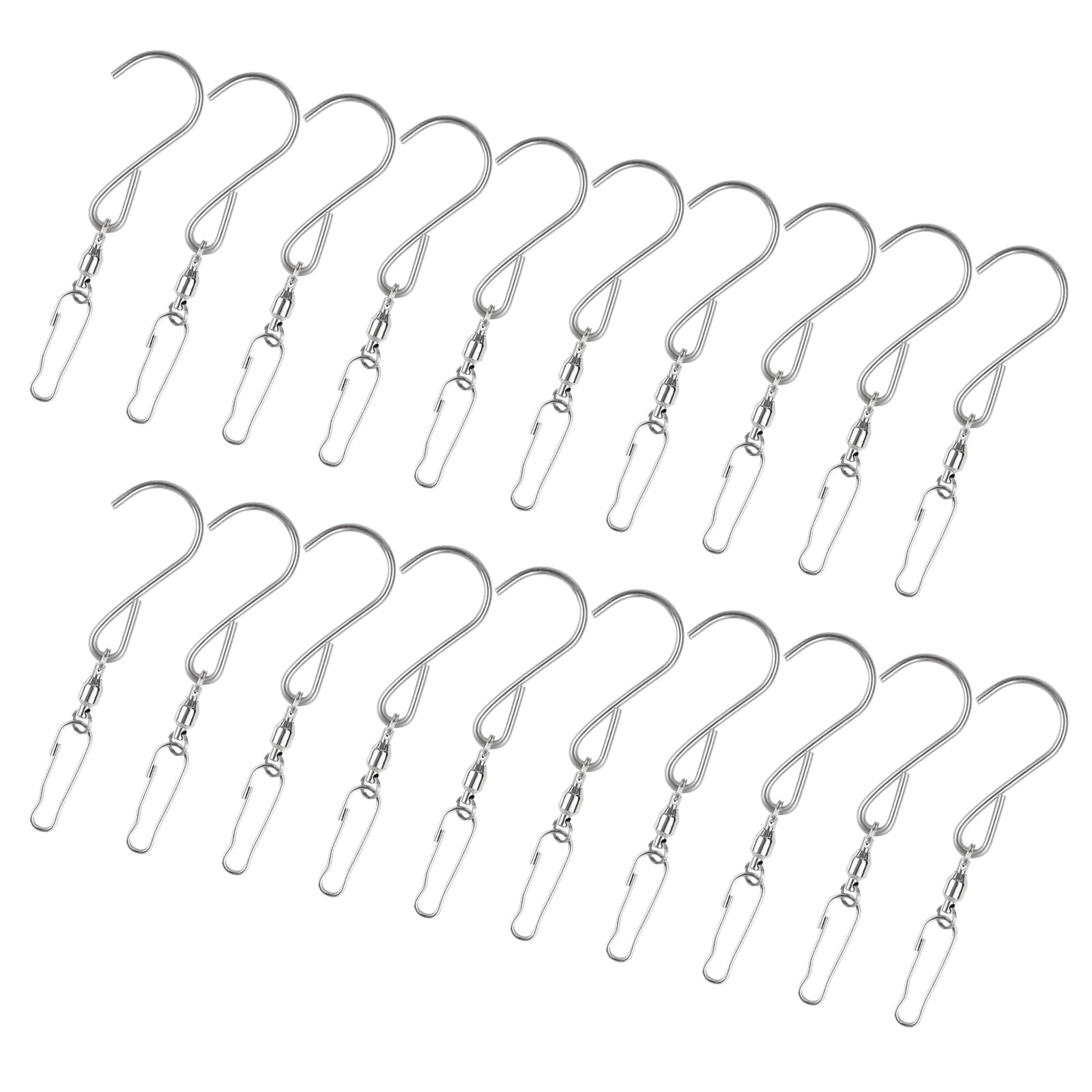 Tsophreniq 20Pcs Smoothed Turn Fasteners with Comprehensive Turn Mechanism Exemplary for Suspended Air Carillons and Torches Bird Supplier Hanging Fasteners