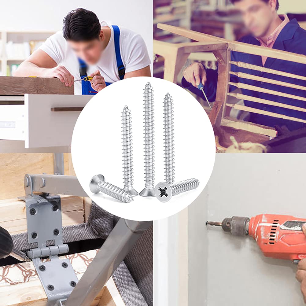 GOONDSD 1300PCS KIT SET M3 304 Cabeza Plana De Acero Inoxidable Tornillo De Toques De Toques Cruzado Roscado Empotrado