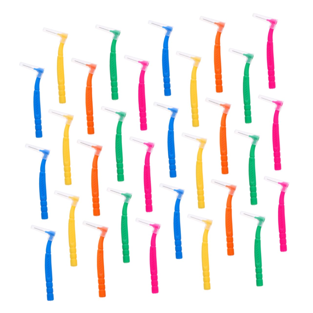 5 Ensembles Brosse Interdentaire Espace Adulte Brosse De Nettoyage Des Gencives Des Dents Mince Petit Brosser Pour Cleaner En Forme De Incliné Ferme Compact Plastique 30 Pièces * 5