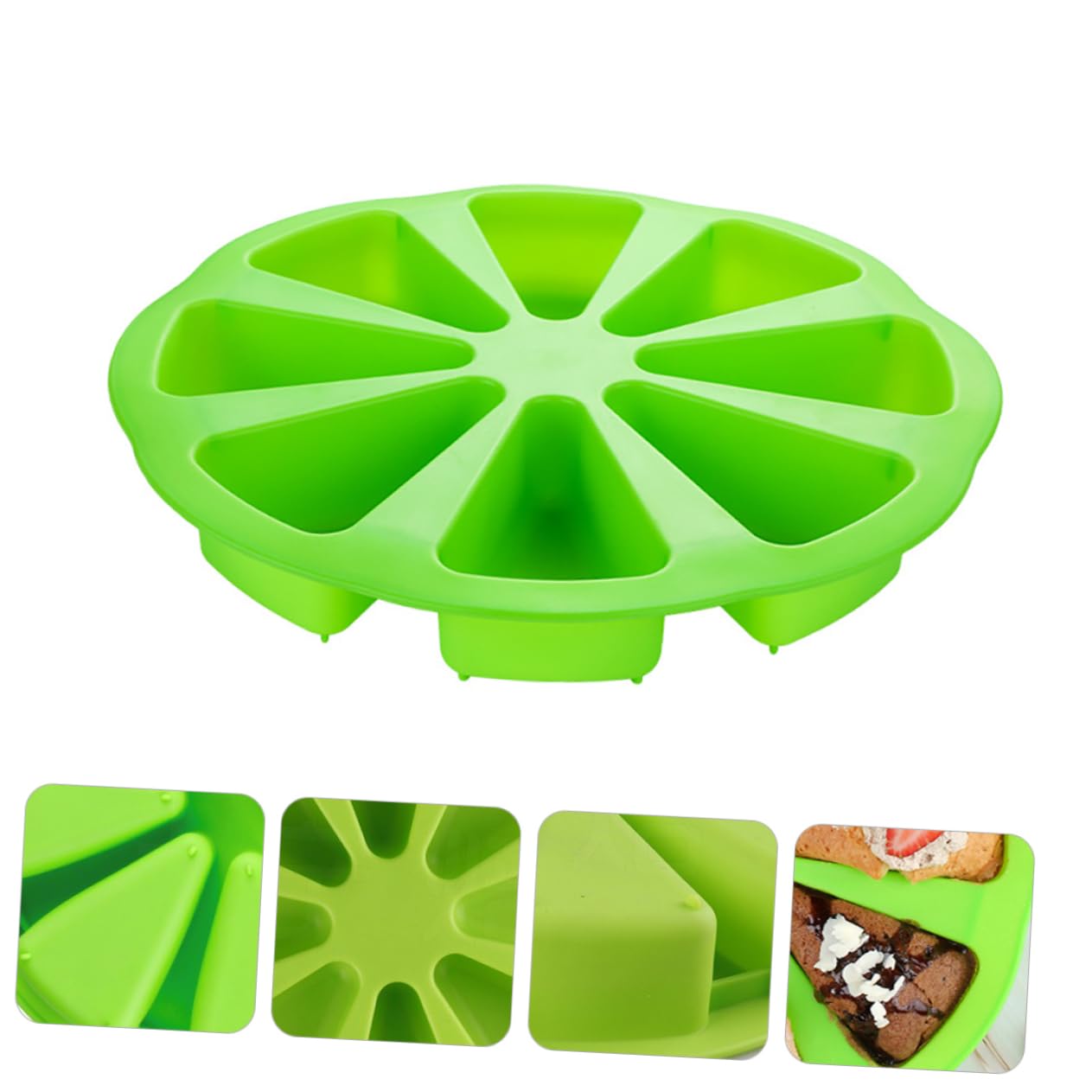 BESTonZON 2 Moldes Para Hornear De 8 Moldes De Silicona Para Cubitos De Hielo Moldes Para Dulces Moldes Para Jabón Moldes Para Bollos Mezcla De Silicona Para Hornear Cera De Gel De