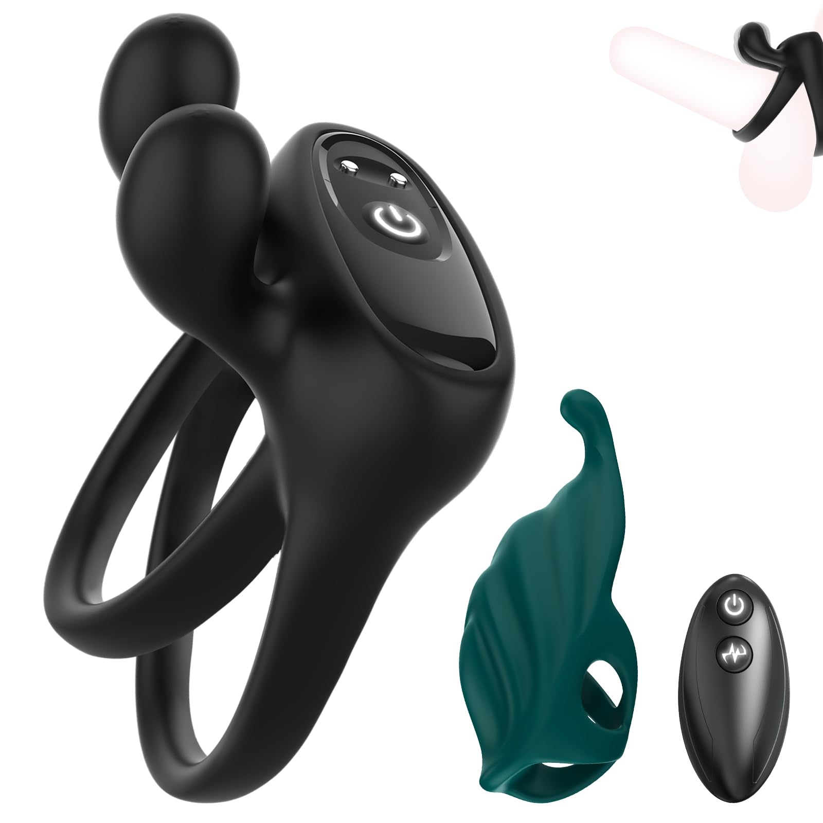 Anello Vibrante per Lei e Lui Sexytoysys Coppia Donna, Cock Ring Telecomandato 9 Modalità Vibrazione, Anello Pene da Uomo vibratoriper Donne Ritardante, Vibratore Clitoride Proteggi Dita Per Coppia