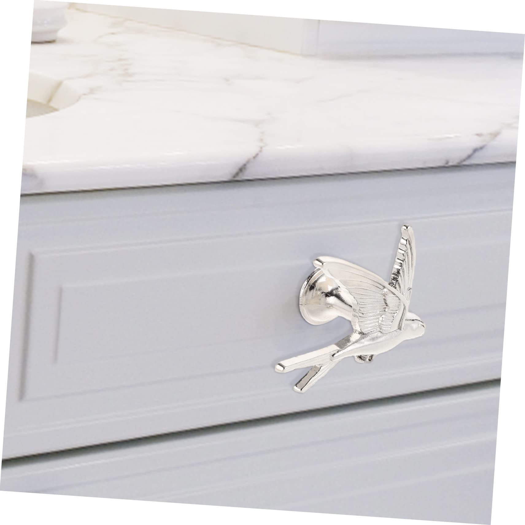WOONEKY 10stücke Dekorative Schubladenknöpfe Design Eines Fliegenden Vogels Für Küchenschränke Und Möbel Einfache Installation Eleganter Look