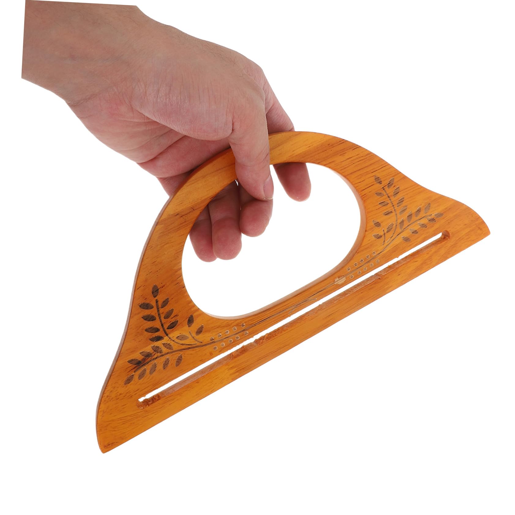 4 Piezas Asas de Madera Forma de D para Bolsos Mango de Repuesto para Bolsos de Paja y Ganchillo Accesorio DIY Vintage de Marrón Marrón