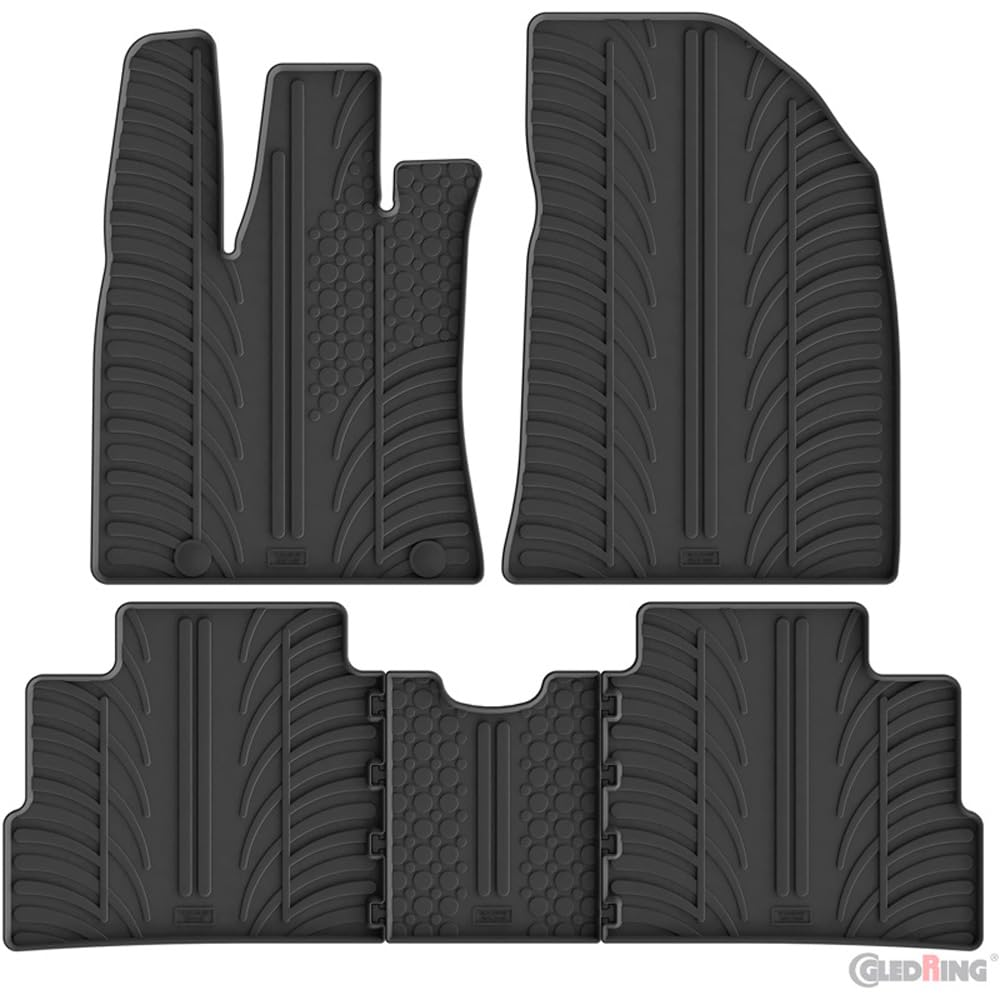Gledring Set of rubber mats compatible with BYD Dolphin Surf EV 2025 (T profile, 5 pieces)