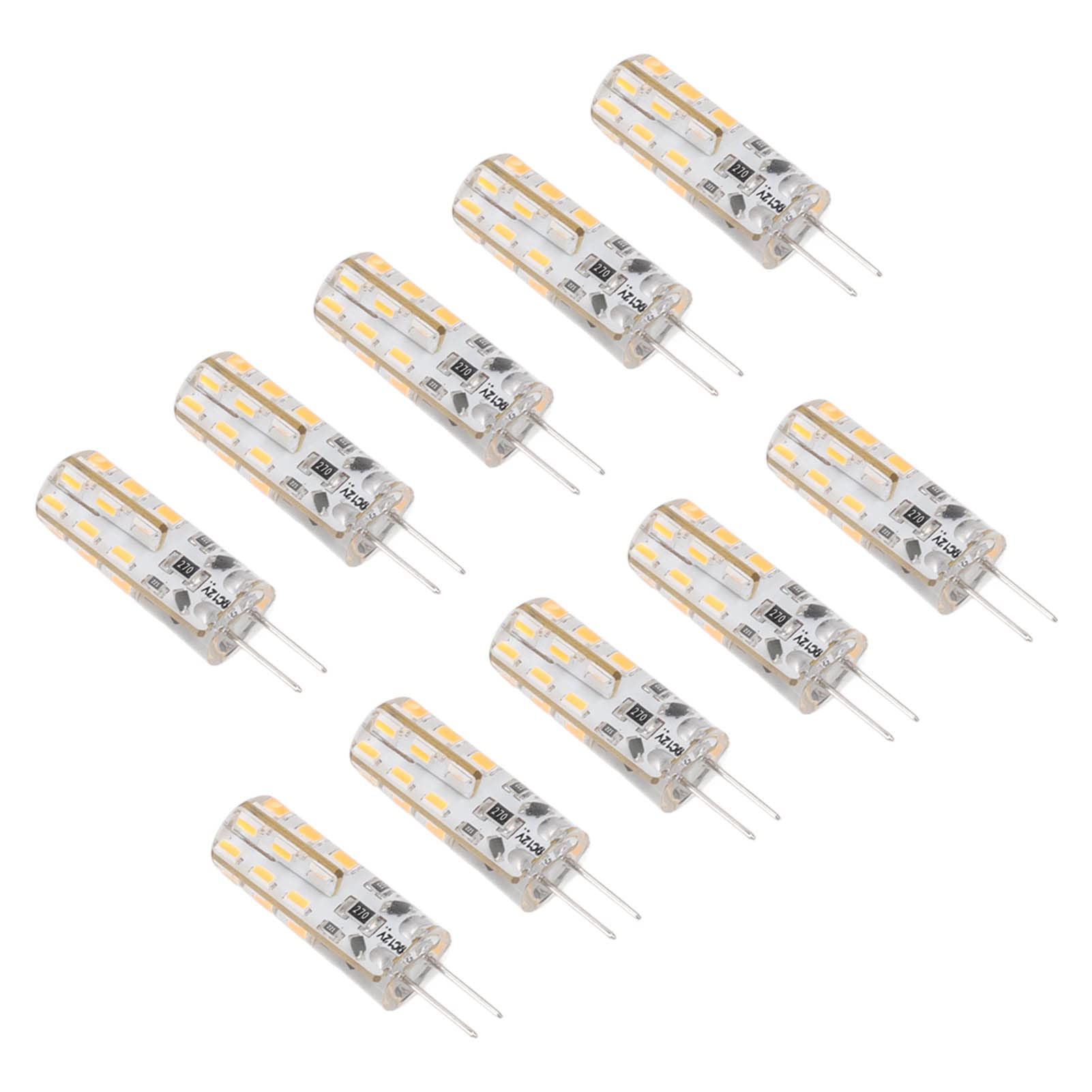 10pcs G4 LED Bulbs .5W DC12V Warm e 3000K Brightn for Rgy-Efficient Net and Landscape Lighting