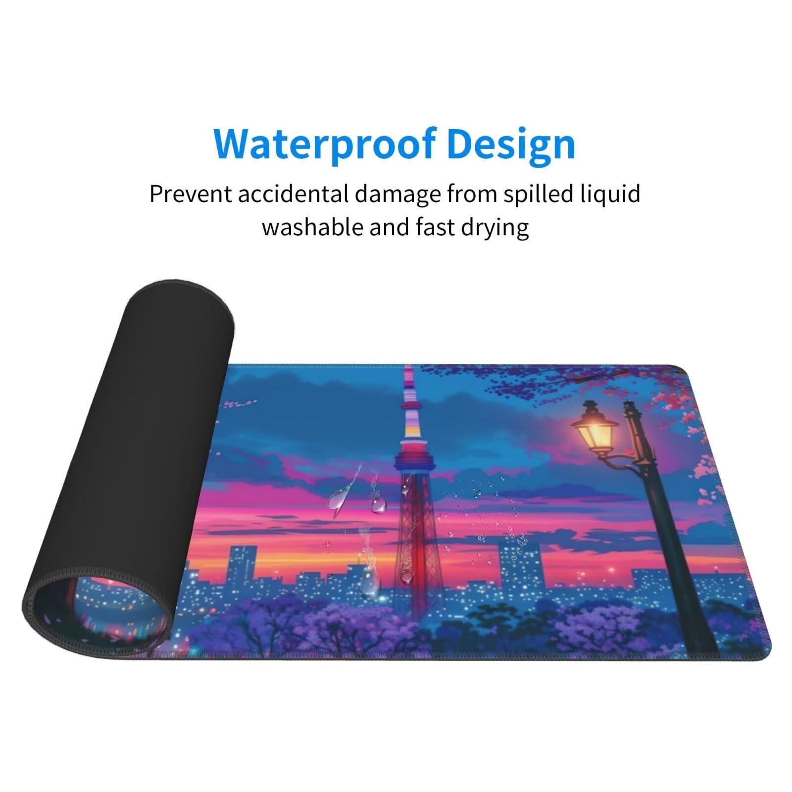 Tappetino Mouse, Tappetino Mouse Gaming Grande XXL 1500x800x3mm Tappetino Scrivania Mouse Pad, Base in Gomma Antiscivolo, Bordi Cuciti,Lavabile, Mousepad per Ufficio e Gaming (amanti) R-561