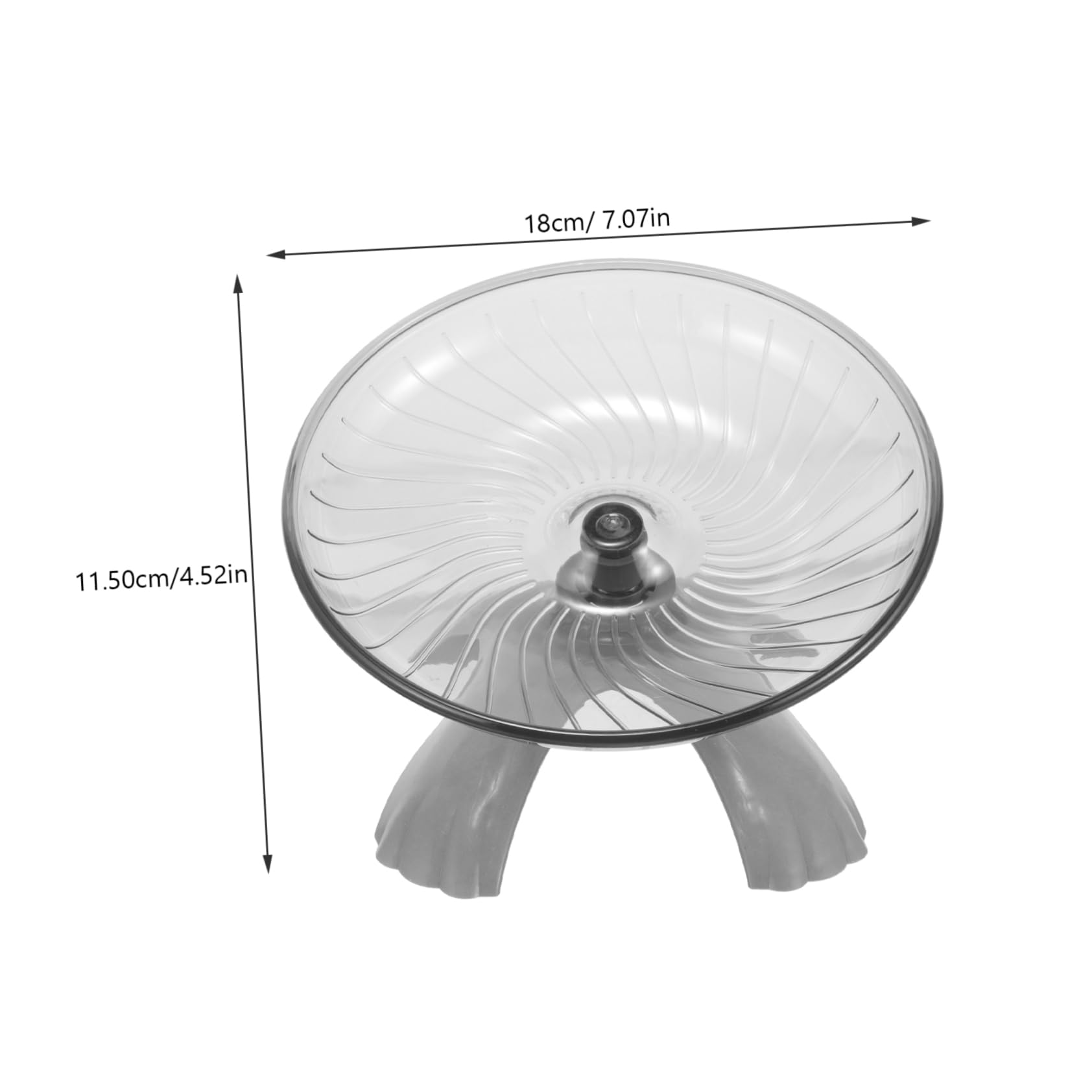 Happyyami Plastic Steel Shaft Hamster Exercise Saucer Silent Running Wheel for Cage Dwarf Hamster Toy Random Color