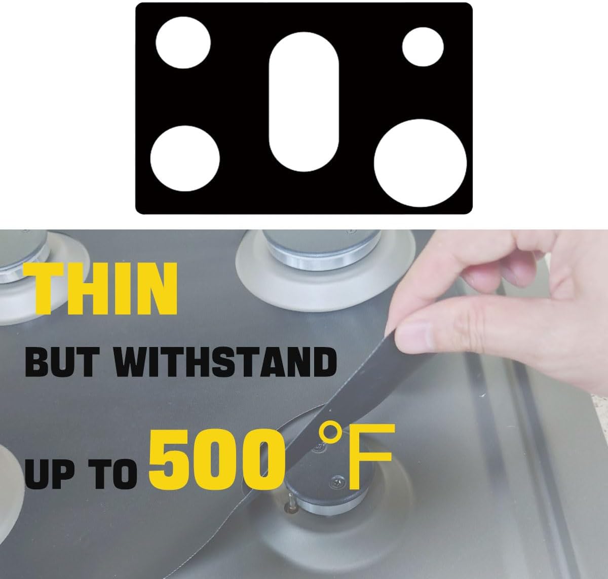 2PCS Gas Stove Top Protector Compatible With 30 INCH SamSung Model NX60T8511SS Cooktop Mat, Ultra Thin 0.3MM Thickness, Reusable, Non-Stick and Easy to Clean