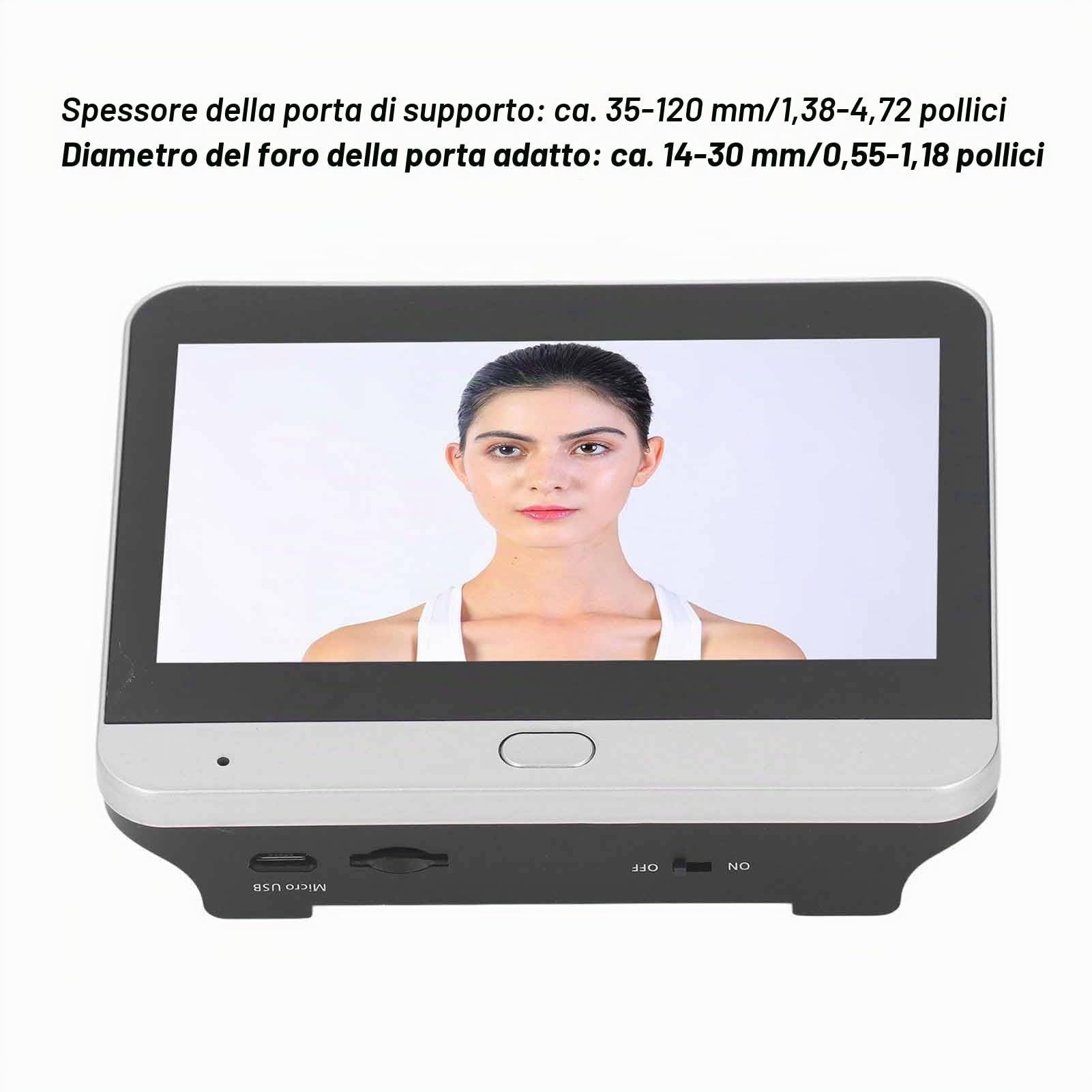 BuyWeek Spioncino Digitale, 1080P Spioncino Elettronico 120 Gradi Visione Spioncino Senza Fili con Monitor a Colori da 4,3 Pollici