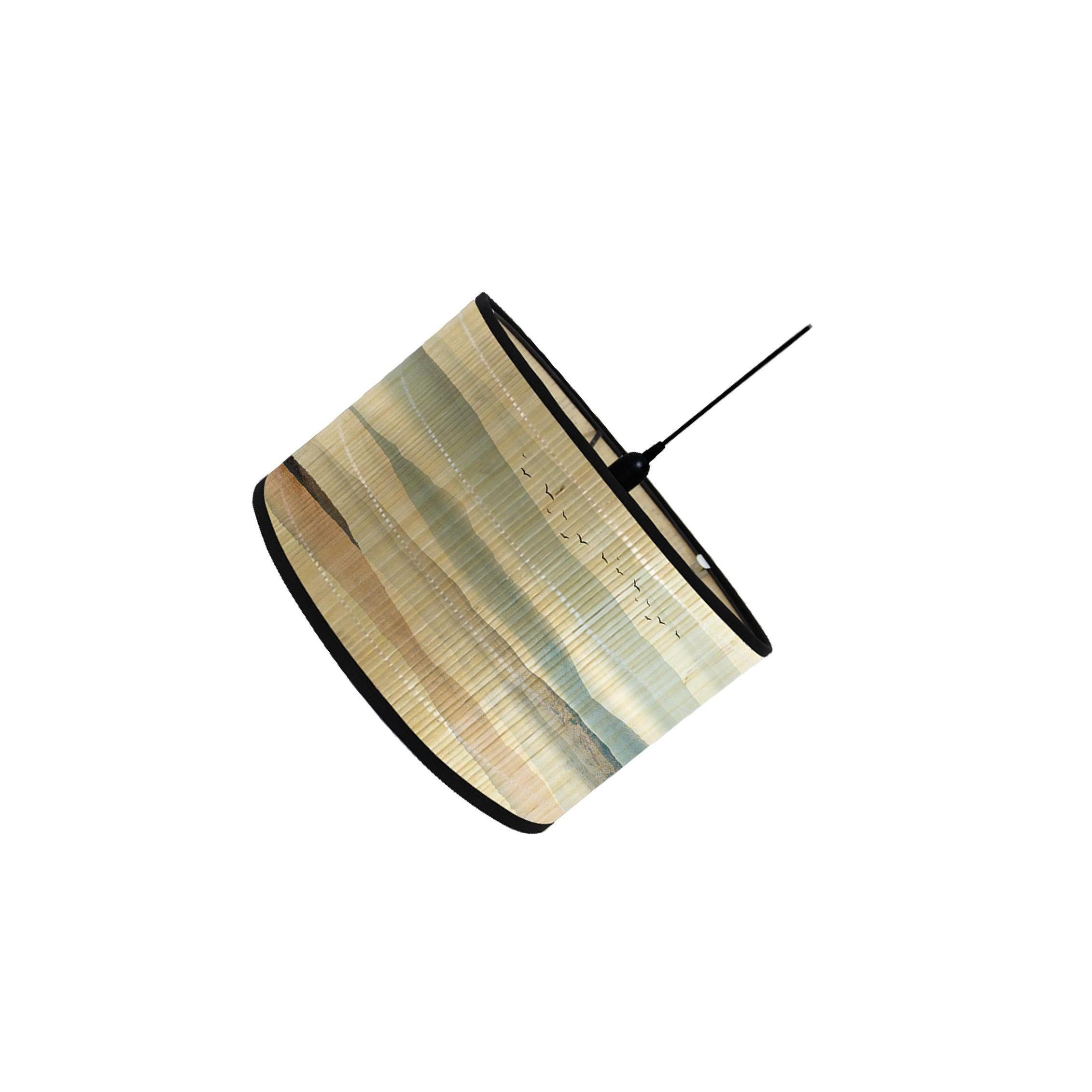Mophrati Light For Creative Printed Pendant Lampshade Drum Lamp Shade Replacement Modern Cover Beautifully Crafted Lamp Cover Hanging Ceiling Pattern, Style B
