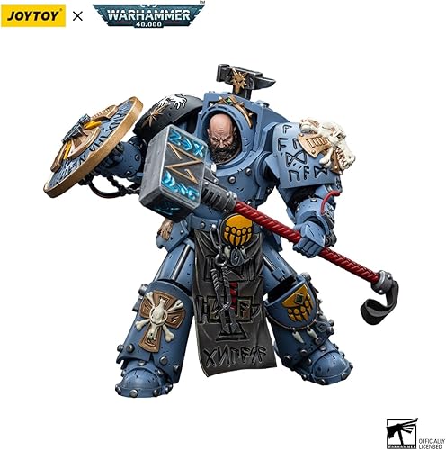 Miniatura 2 de Joytoy Figura de acción 118 Warhammer 40k Figura Modelo Juguetes Space Wolves Arjac Rockfist Collection Modelo Anime 4.7 pulgadas