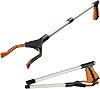 Foldable Litter Picker 80 cm / 32 - Heavy Duty Extendable Trash Grabber – Rotatable Light Weight Picker - Pick up Grabber for Elderly, Adults and Children (Orange)