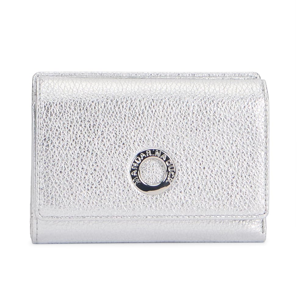 Mandarina Duck Women Mellow Metal Wallet Billfold, Silver, One Size