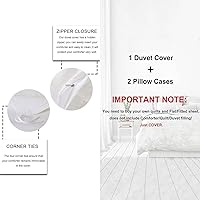 Vista 7 de Juego de ropa de cama 100% algodón con rosas, funda de edredón estilo bohemio de tamaño full, estampado floral púrpura étnico, funda de edredón