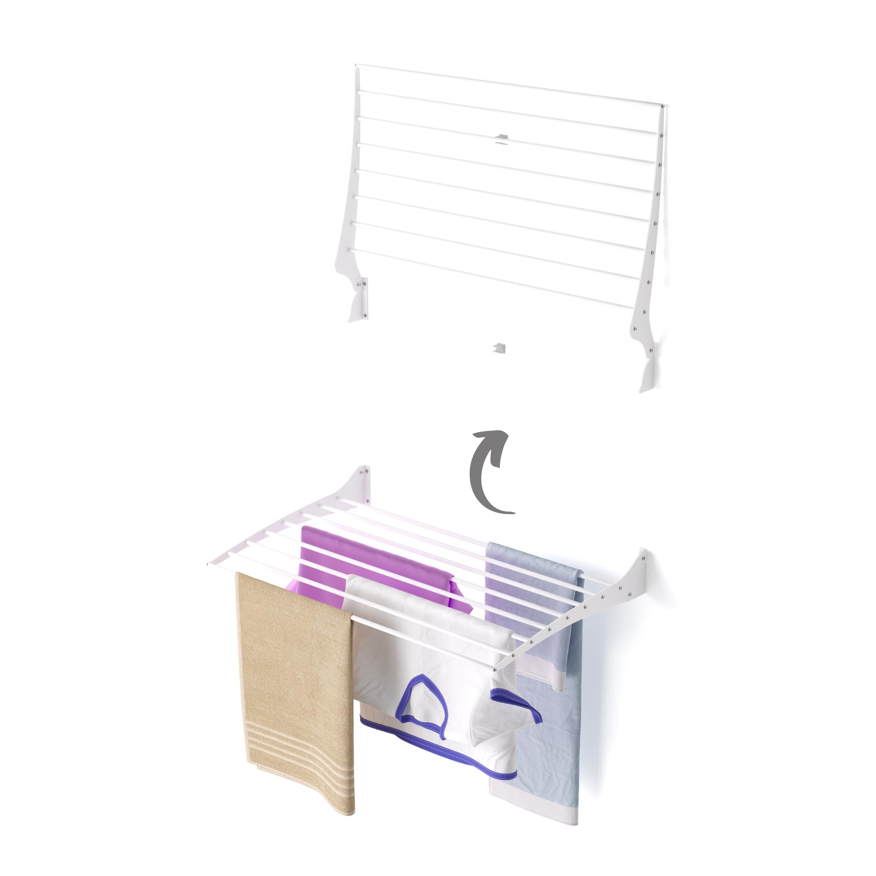 Foxydry Fold 82 Cm WhiteWall-Mounted Laundry AirerFoldable Clothes Line