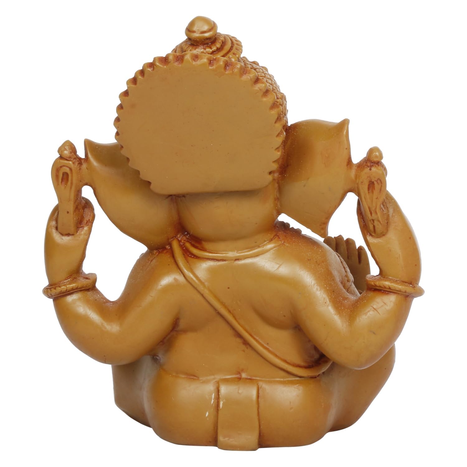 Kartique Żywica Ganesha w postawie błogosławieństwa do deski rozdzielczej samochodu dom szpital antyczny brązowy kolor wysokość 15 cm