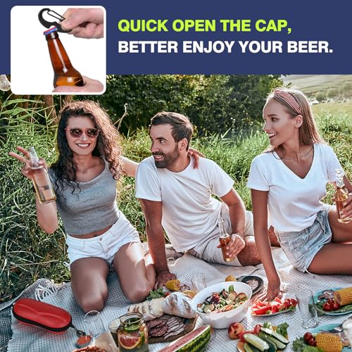 Image of MoKo Semi Hard Shell Sunglasses Case, Unisex Protective Eyeglass Case Glasses Case Holder with Metal Hanging Hook