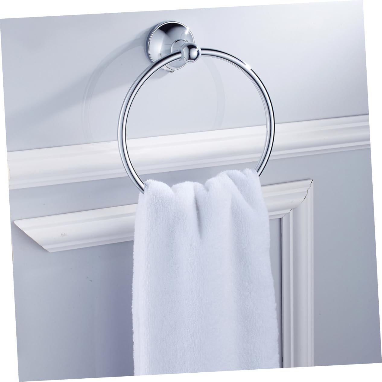 DOITOOL Runder Handtuchring Gebürsteter Handtuchhalter Aus Messingmaterial Für Badezimmer Einfach Hängender Handtuchring Passend Für Zuhause Hotel Etc