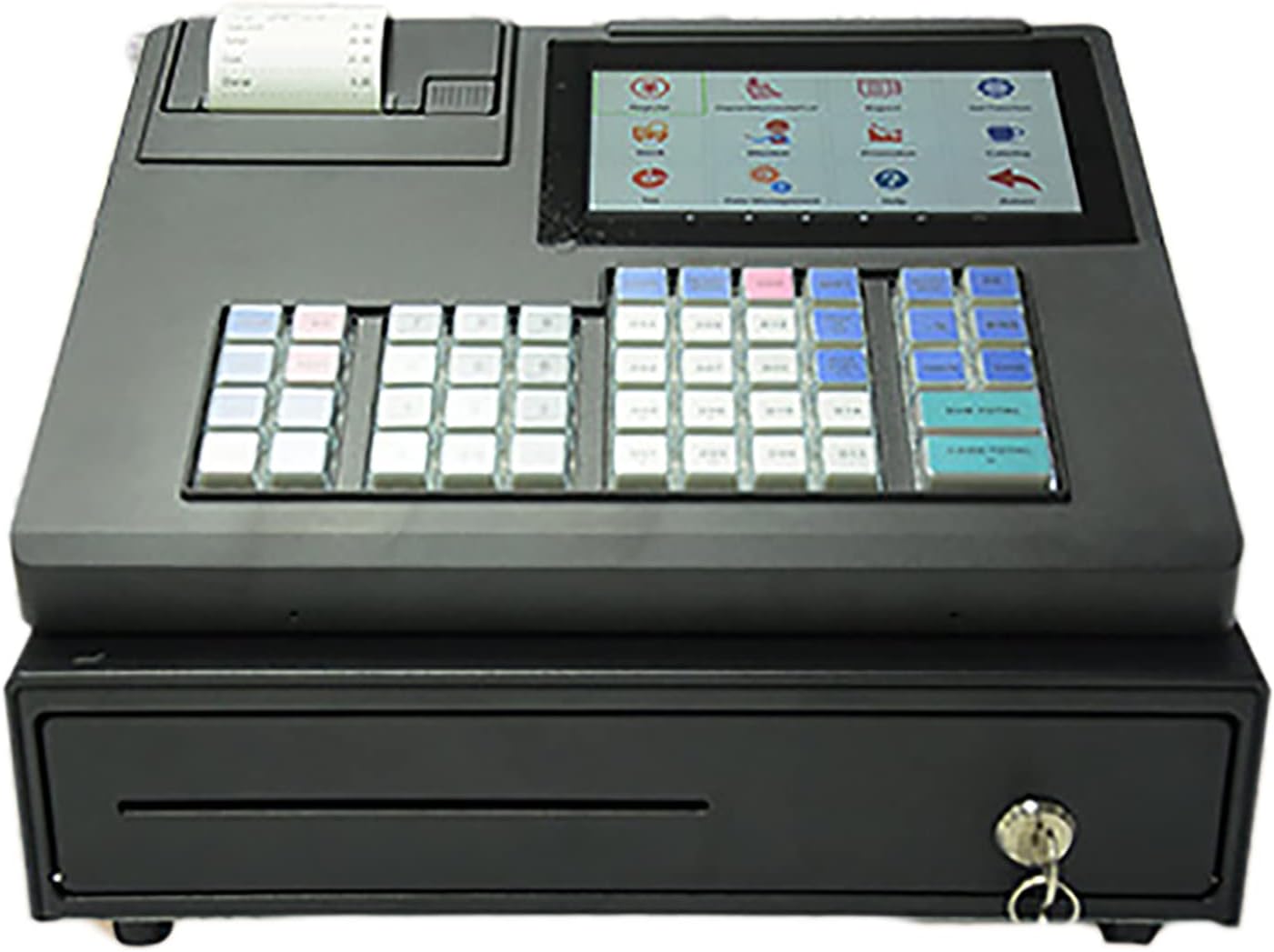 Cash Register, 8 Digital Electronic POS System Cash Register, LED Cash