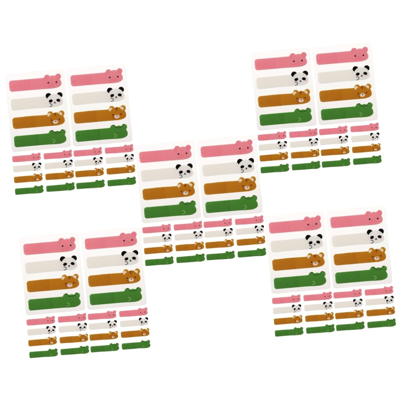 OSALADI 5 Series Pegatinas Pastel Pestañas Adhesivas Pegajoso Tiras De Resaltado Para Libros Pestañas De Página Etiqueta Pestañas De Papel Marcadores De Página La Mascota 6 Paquetes X 5