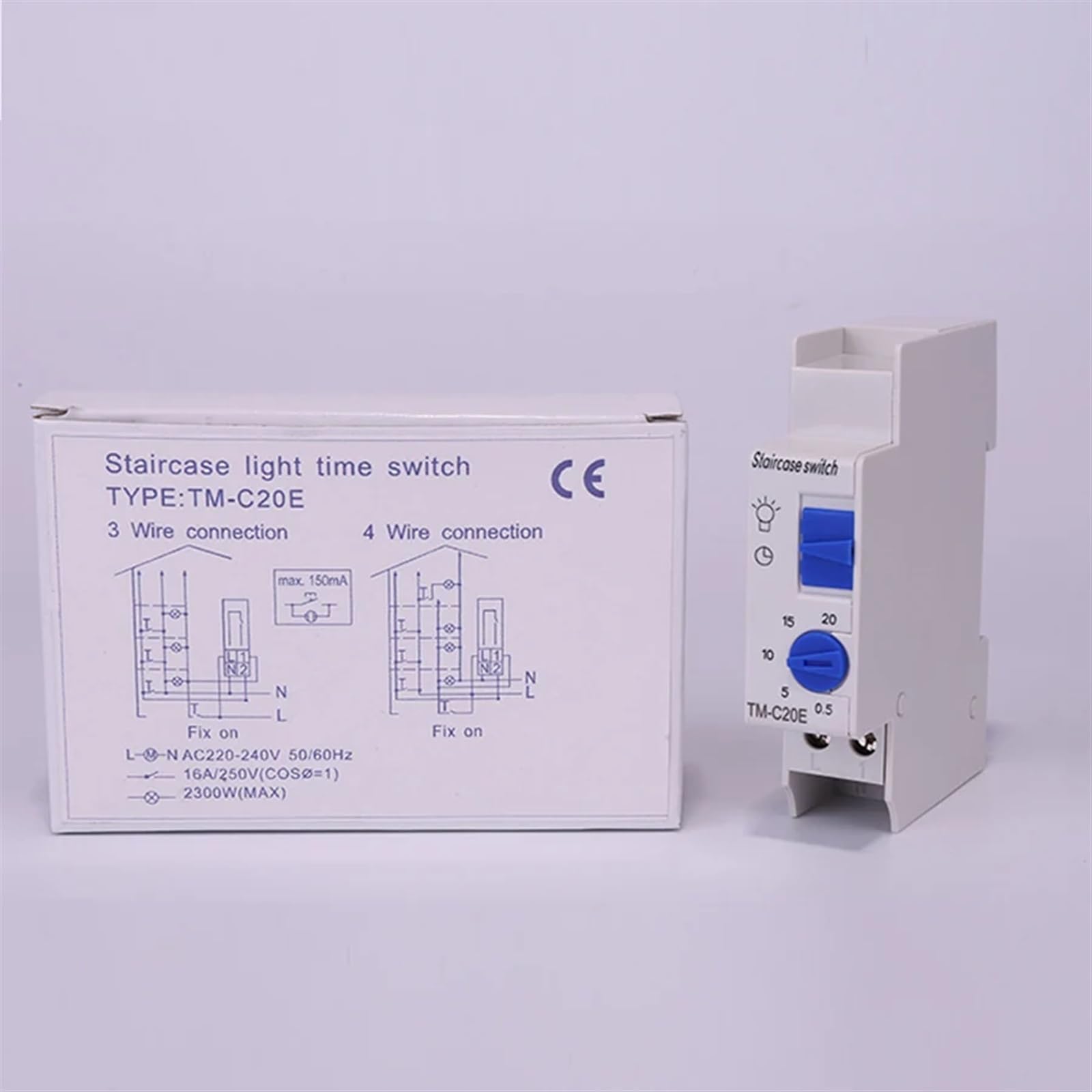 TM-C20E 20 Minuti Temporizzatore Ritardo Luce Scale Relè Contatto Normalmente Aperto Ad Timer Interruttore Timer Scale Timer Meccanico