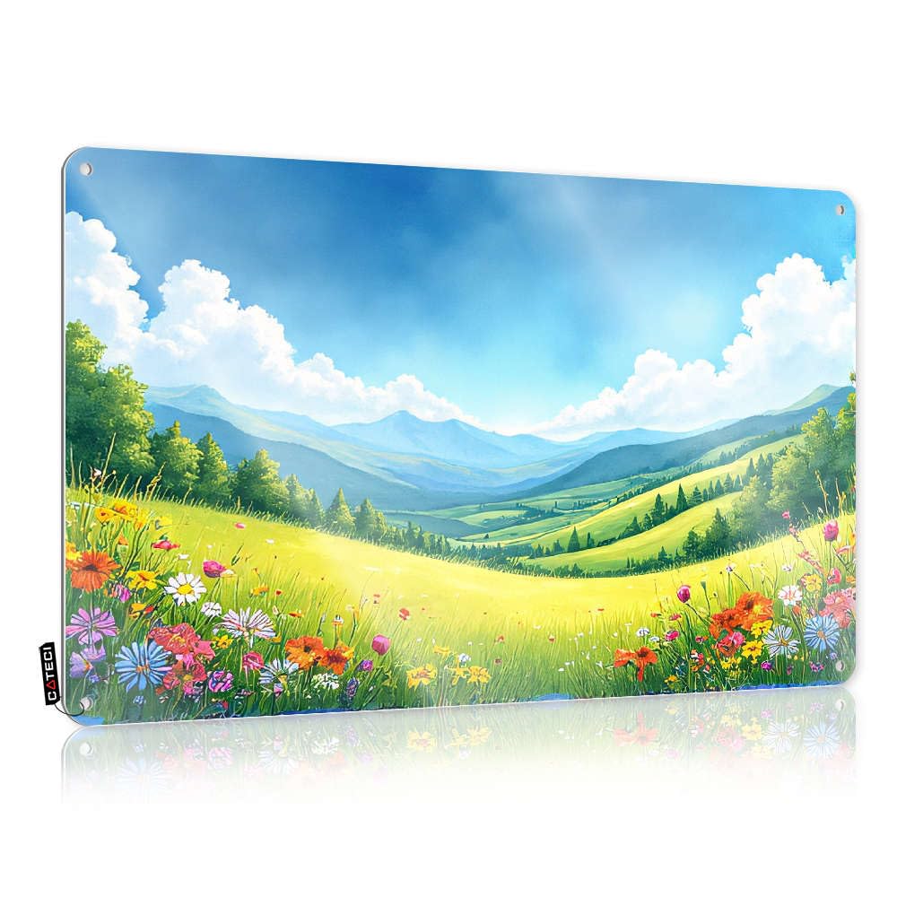 Cool Wall Art Prints Wall Decor | A Vibrant Meadow With Colorful Flowers Under A Bright Blue Sky. Large For Street Home(30X40CM)
