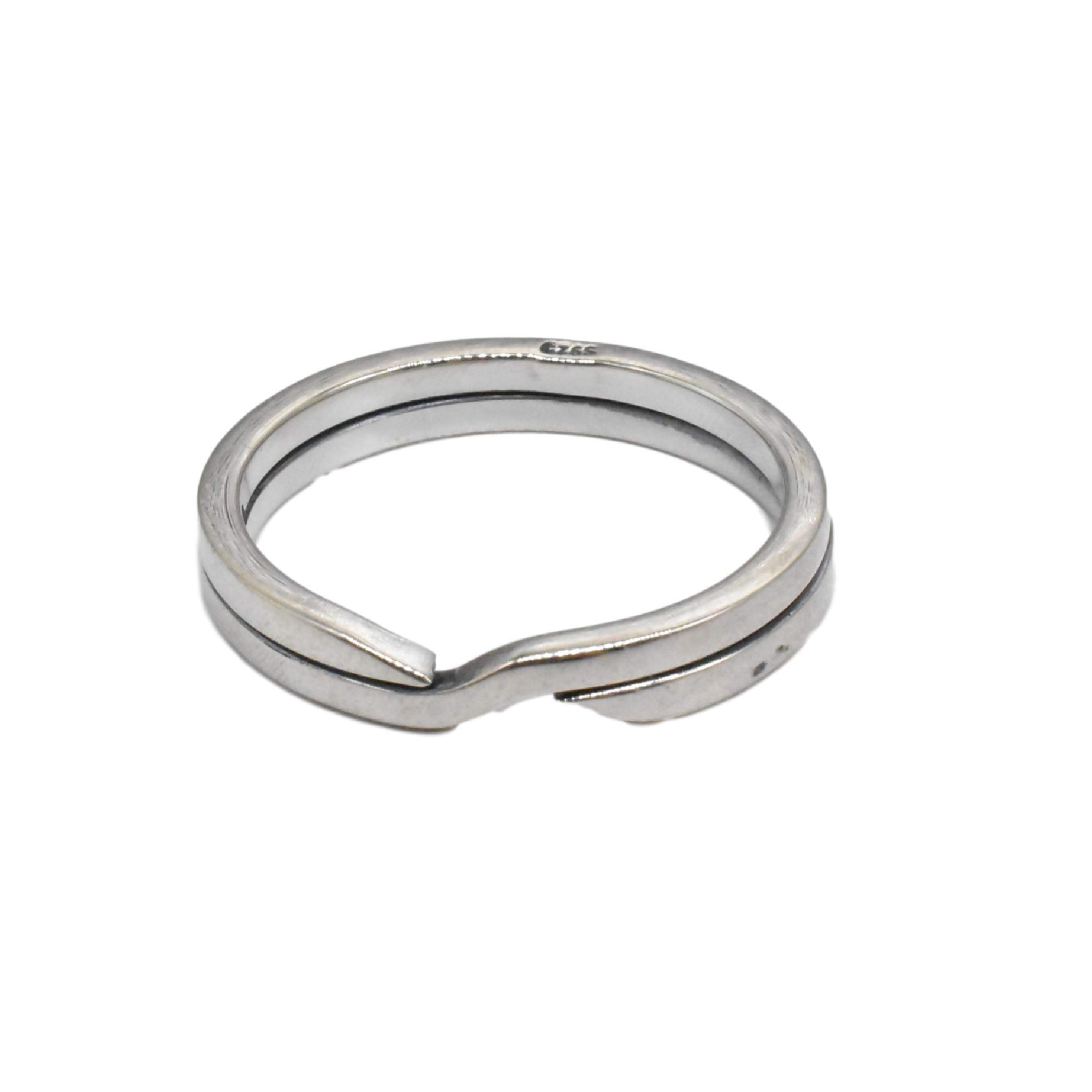 Spaltring aus Sterlingsilber, 925er Silber, Spaltring, 30 mm Spaltring, 30 mm Schlüsselring, ideal für Schlüsselanhänger