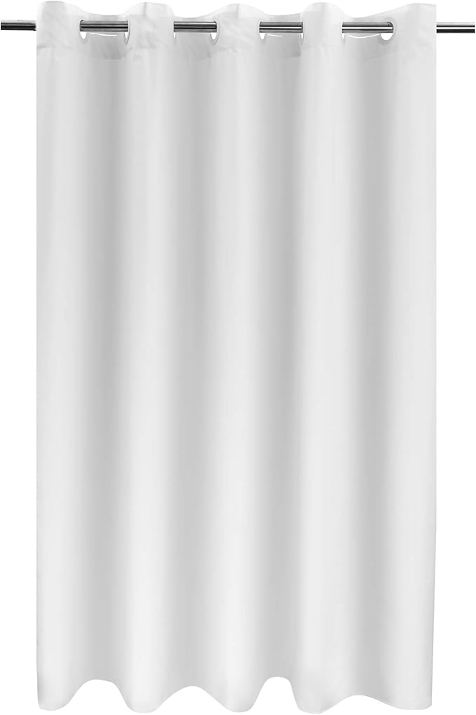 River Dream Fabric Shower Curtain No Hooks Needed TPU Lining & No Liner Required