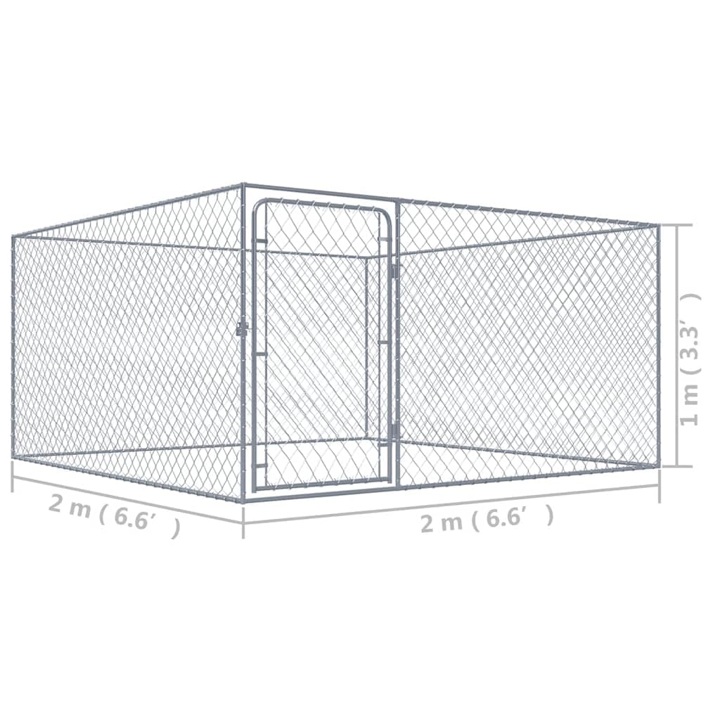 Cuccia in acciaio zincato, 2 x 2 x 1 m