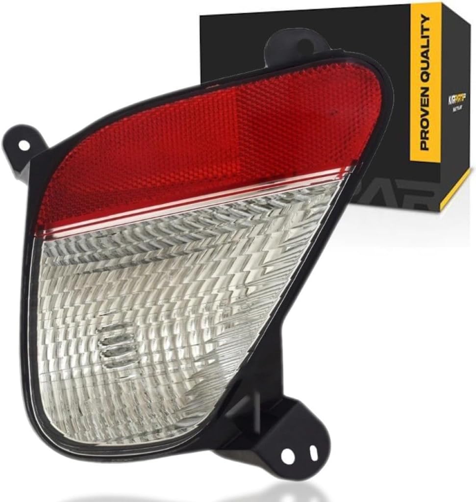 KarParts360 For Mitsubishi Eclipse Cross 2018 2019 2020 Backup Light Driver Side| Outer | CAPA | Red, Clear | ABS Plastic Housing | PMMA Plastic Lens | On Rear Bumper Cover | With Bulbs | MI2882104C