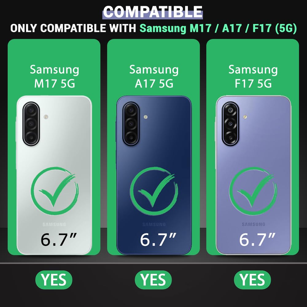TheGiftKart Shockproof Crystal Clear Back Cover Case for Samsung Galaxy M17 5G / A17 5G / F17 5G | 360 Degree Protection | Protective Design | Transparent Back Case Cover (PC & TPU, Black Bumper) — Amazon image 2
