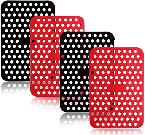 Reusable Silicone Air Fryer Liners fit for Ninja Foodi Dual Air Fryer DZ201, Non-Stick Air Fryer Accessories Parchment Paper