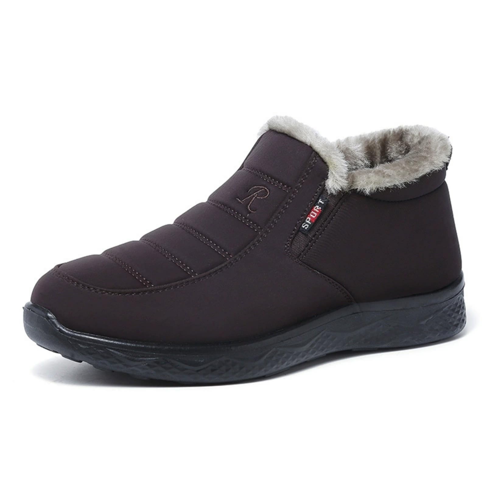 Womens Snow Boots Warm Winter Anti-Slip Ankle Booties Fashion Slip On Warm Fur Lined Sneaker Fuzzy Boot Cozy