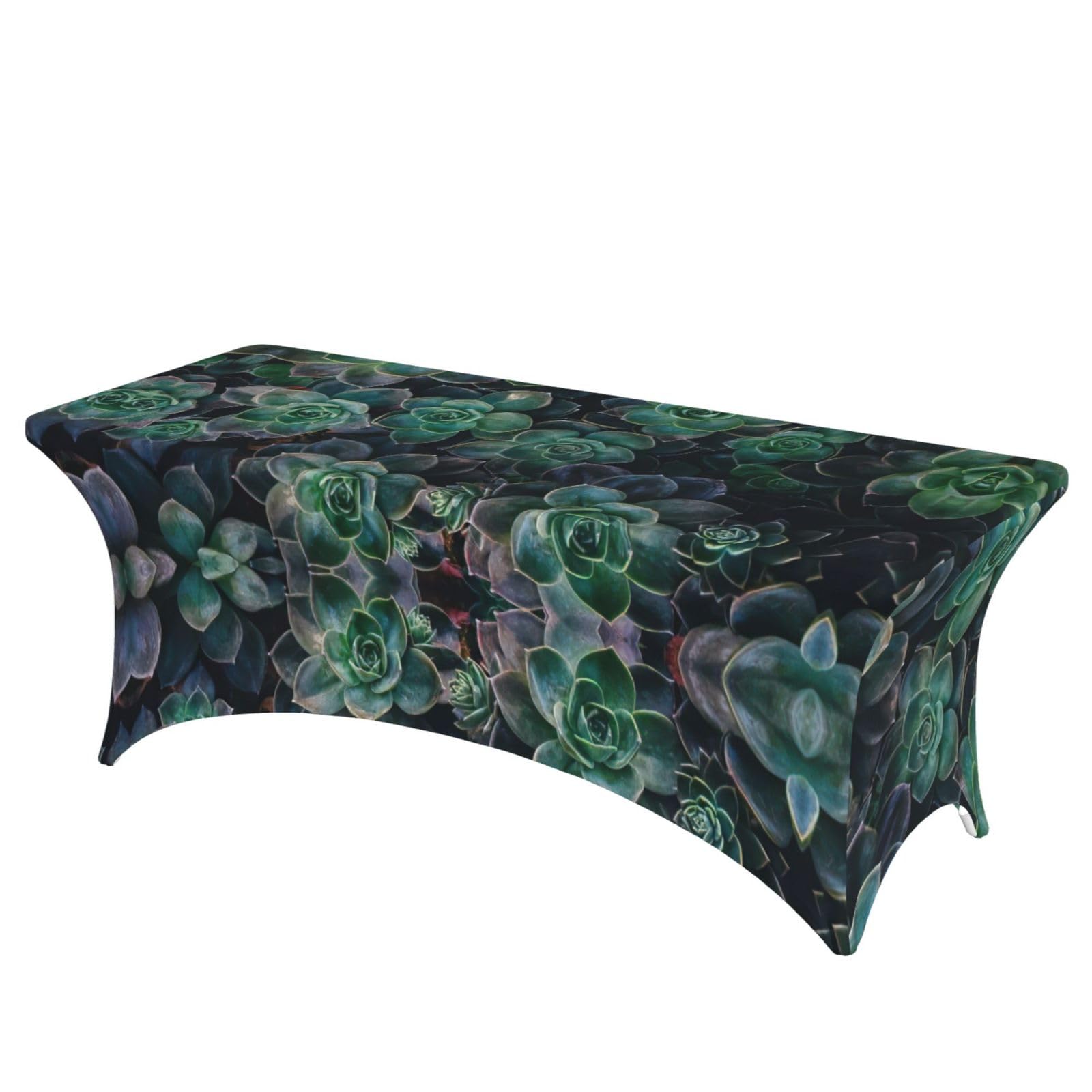 Housses de table rectangulaires extensibles vert nappe sans pli