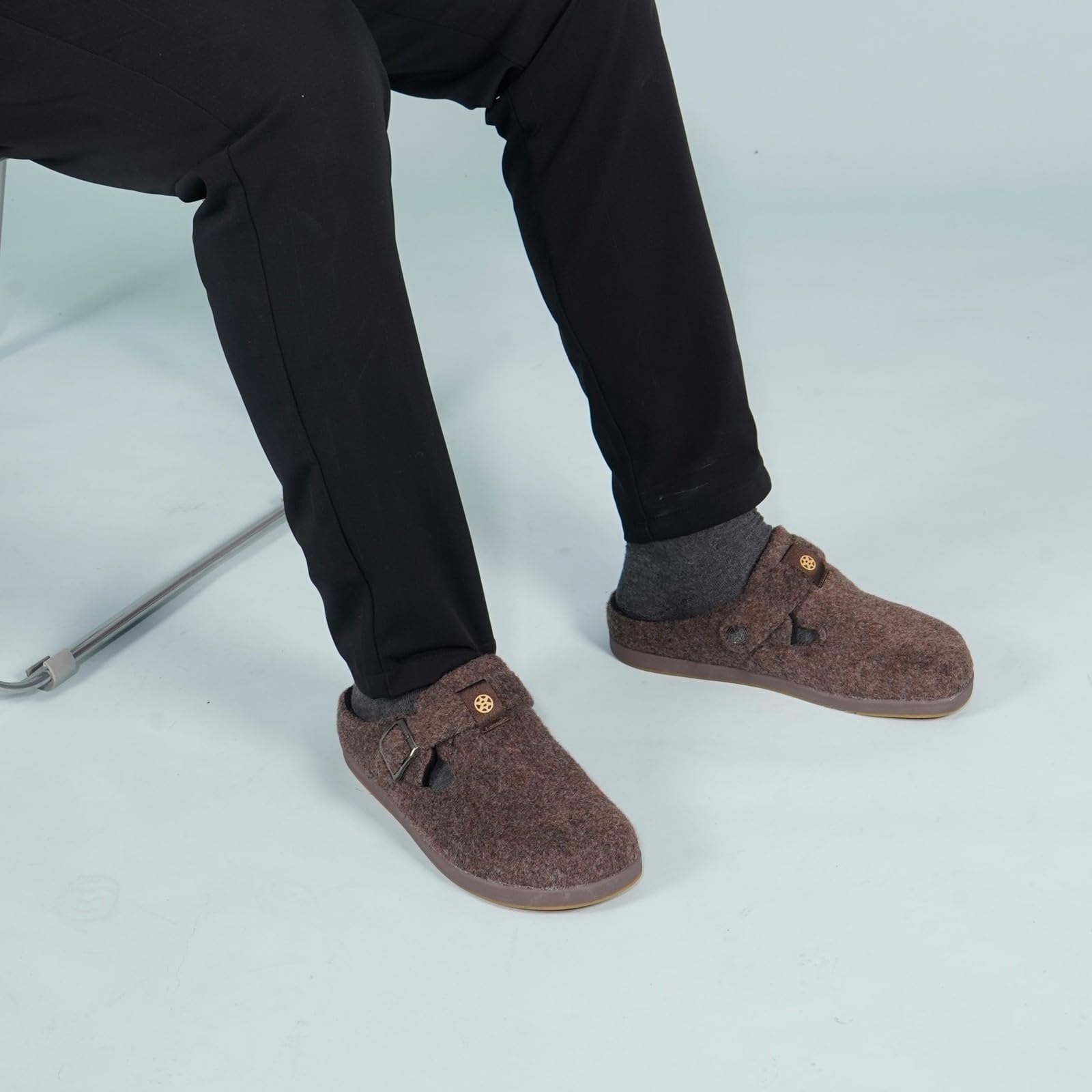 Gaatpot Pantofole Invernali da Uomo e da Donna,Zoccoli in Feltro per Indoor Outdoor,Taglia 36-46