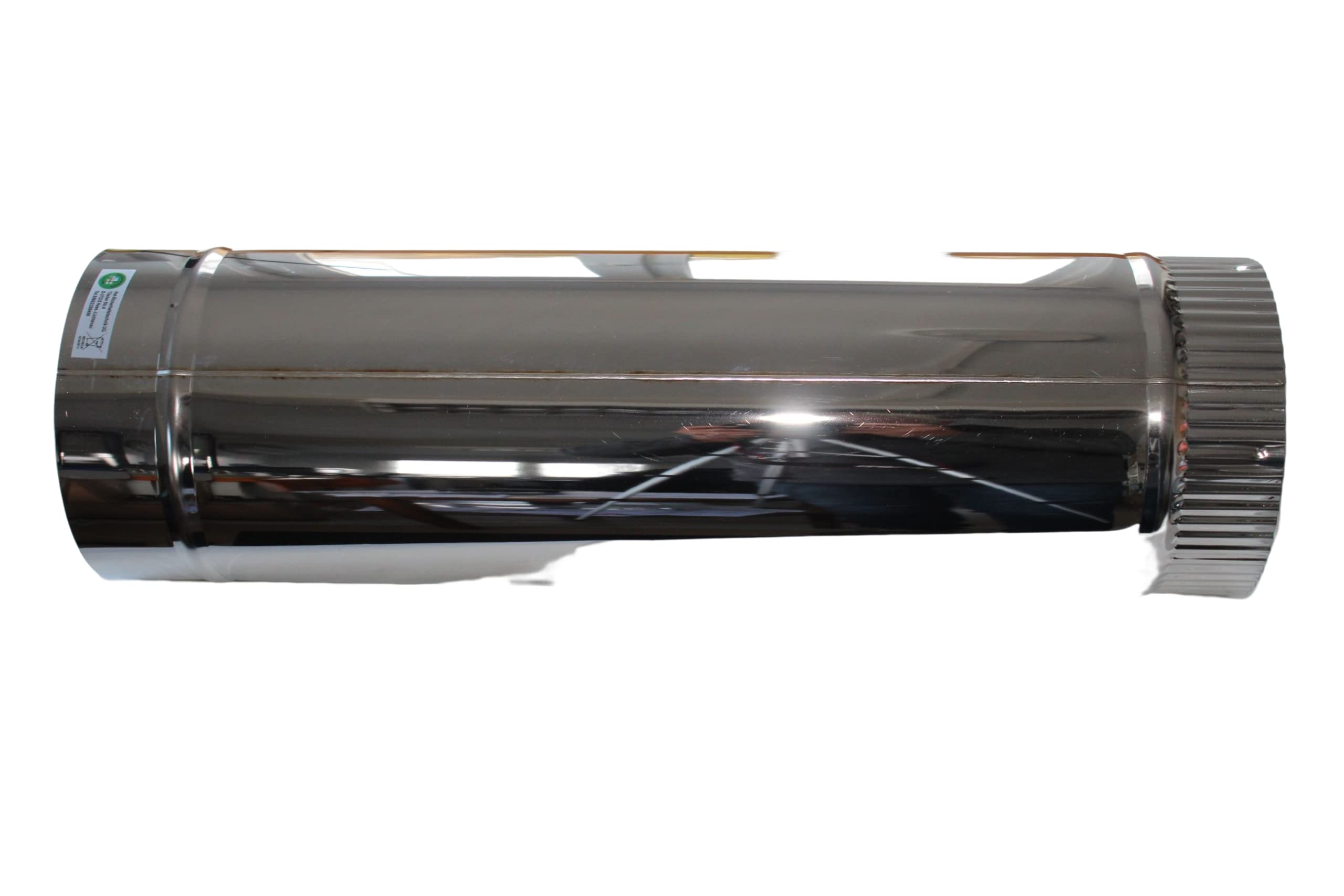 HST Ofenrohr Edelstahl doppelwandig 20 cm lang Pelletrohr Kaminrohr Rauch Isoliert 150 mm