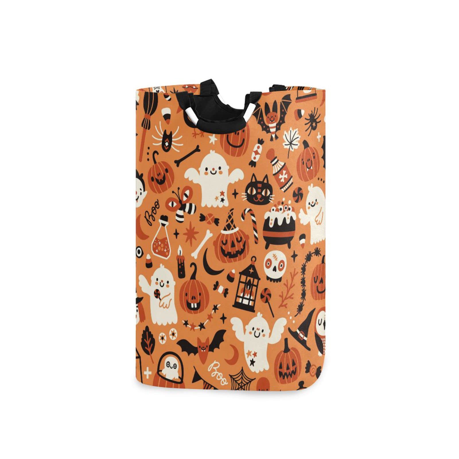 Grande cesto portabiancheria – Halloween strega gatto nero