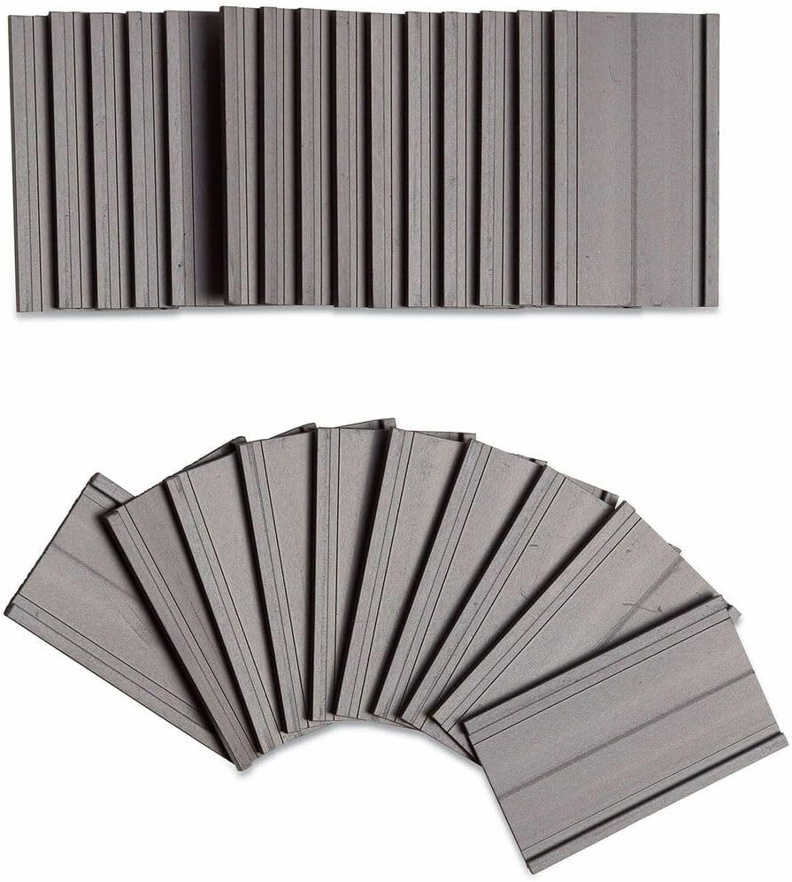 U Brands Magnetic Label Holders, 2" x 1", Black, 25-Pack, Reusable Magnetic Card Holders for Shelving, Warehouse Racks, File Cabinets, and Metal Surfaces