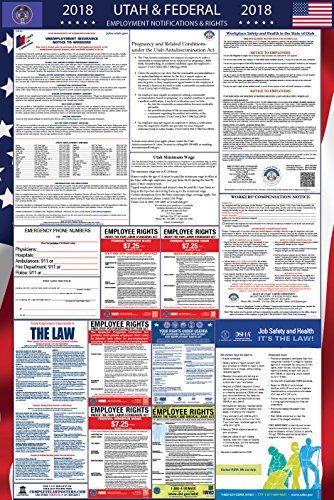 2018 Utah and Federal Labor Law Poster Laminated