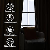 Vista 246 de MIULEE Cortinas de terciopelo de 63 pulgadas de largo, 2 paneles de cortinas opacas de lujo para dormitorio, sala de estar, cortinas de ventana