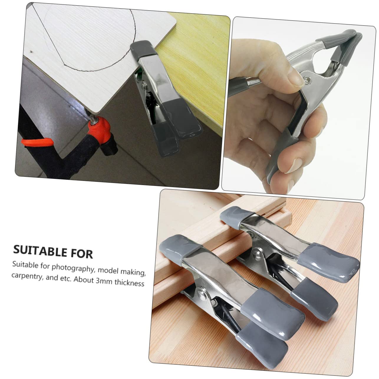 6piezas Pinzas para Fondo Abrazaderas De Resorte De Fijación De Fondo para Reflector De Clip para Muselina Clip para Lienzo para Estudio De Fotografía